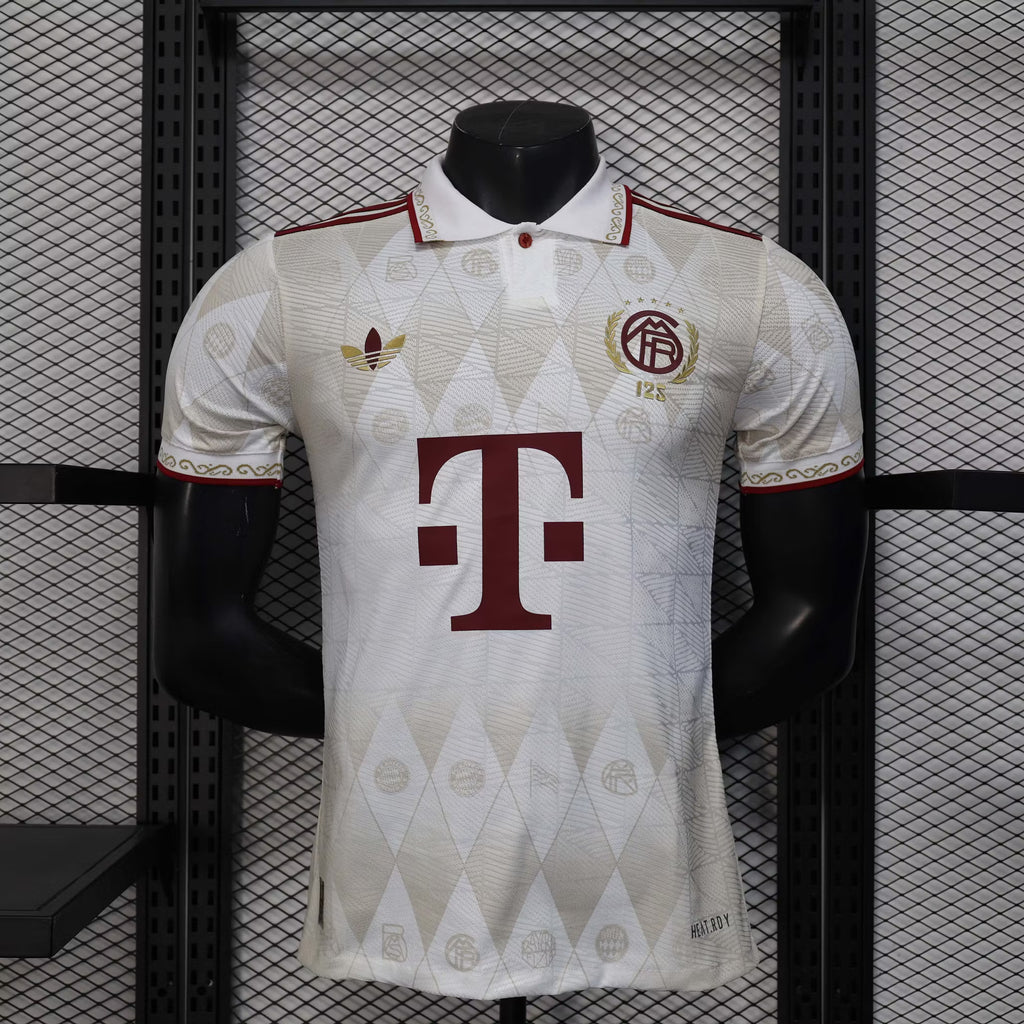 2025/2026 Player Version Bayern Munich 125 Special Edition Apricot Football Shirt – 1:1 Thai Quality