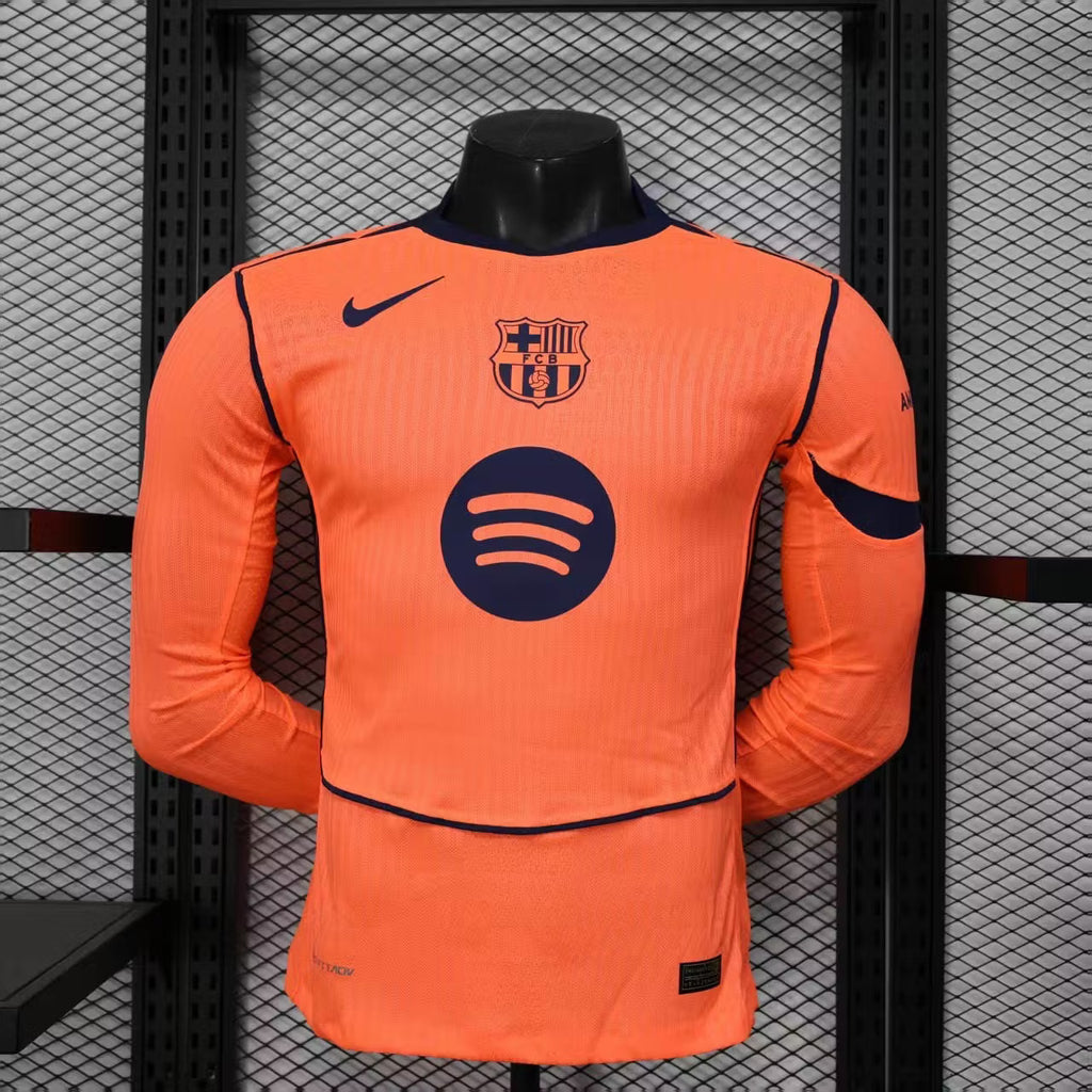 FC Barcelona Third Away Long Sleeve Jersey 2025/2026 – Player Version (1:1 Thai Quality)