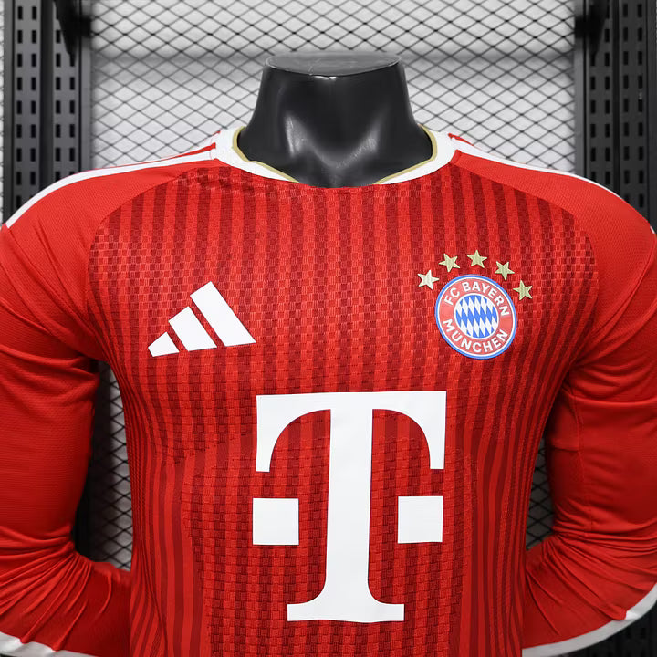 Bayern München Home Long Sleeve Football Shirt 2026/2027 Player Version 1:1 Thai Quality