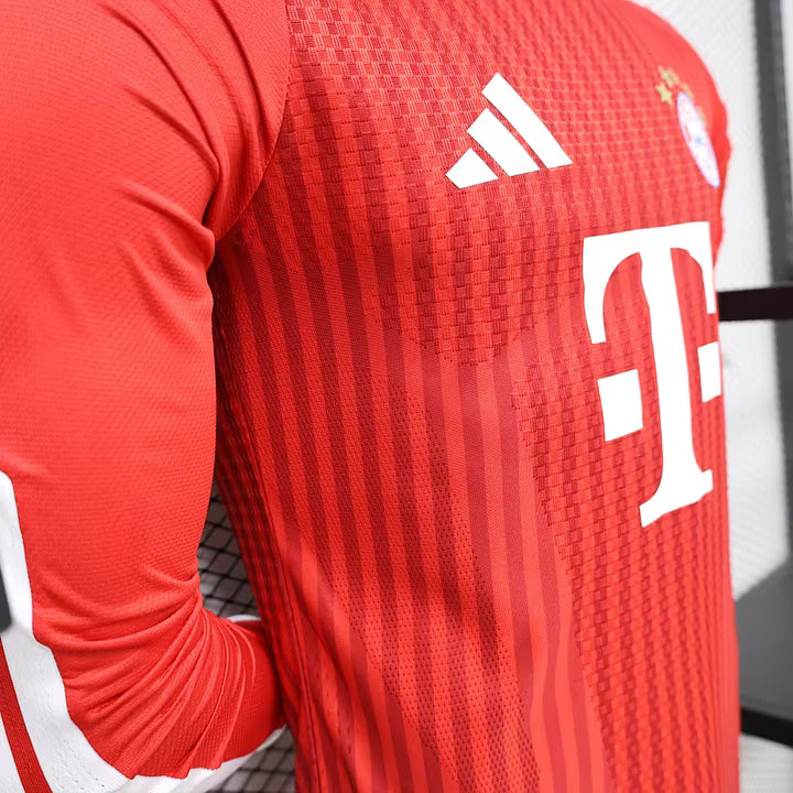 Bayern München Home Long Sleeve Football Shirt 2026/2027 Player Version 1:1 Thai Quality