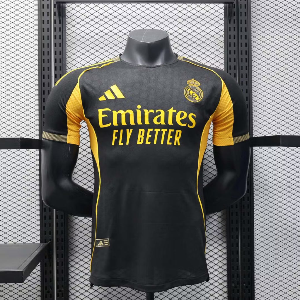 2025/2026 Player Version Real Madrid Special Edition Black And Gold Football Shirt – 1:1 Thai Quality