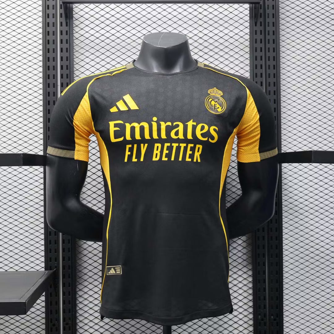 2025/2026 Player Version Real Madrid Special Edition Black And Gold Football Shirt – 1:1 Thai Quality