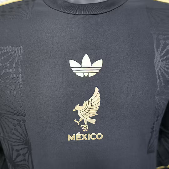 2025 Long Sleeve Player Version Mexico National Team Special Edition Black Football Shirt – 1:1 Thai Quality