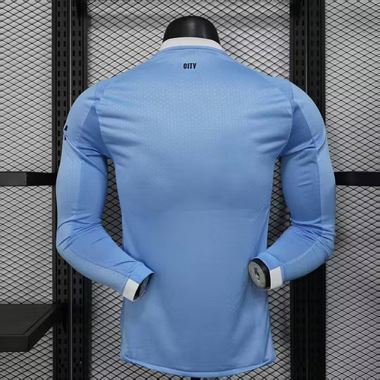 2025/2026 Player Version Long Sleeve Manchester City Home Football Shirt – 1:1 Thai Quality