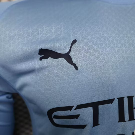 2025/2026 Player Version Long Sleeve Manchester City Home Football Shirt – 1:1 Thai Quality