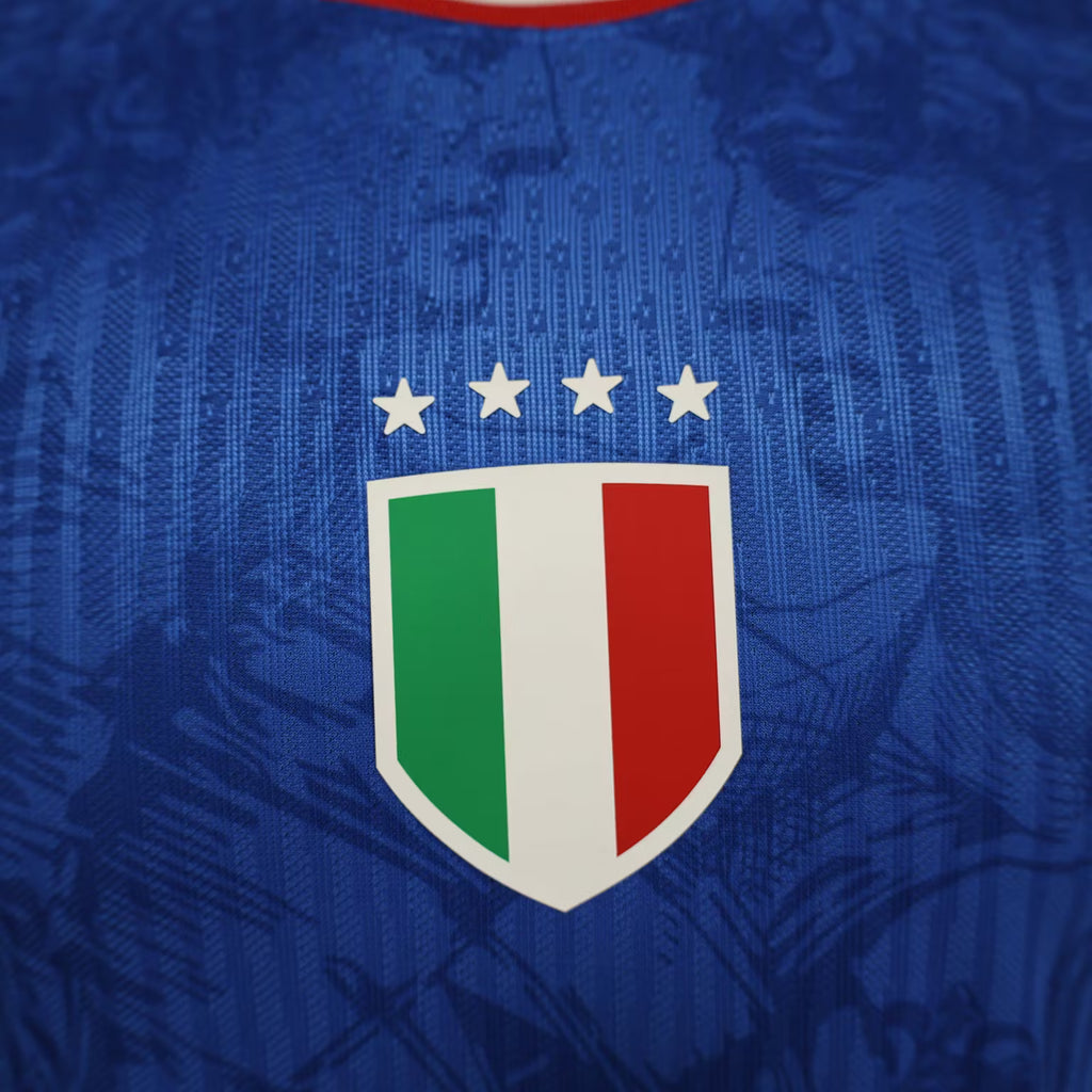 2025 Player Version Italy Training Wear Blue Football Shirt – 1:1 Thai Quality