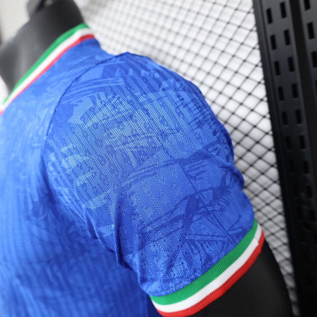 2025 Player Version Italy Training Wear Blue Football Shirt – 1:1 Thai Quality