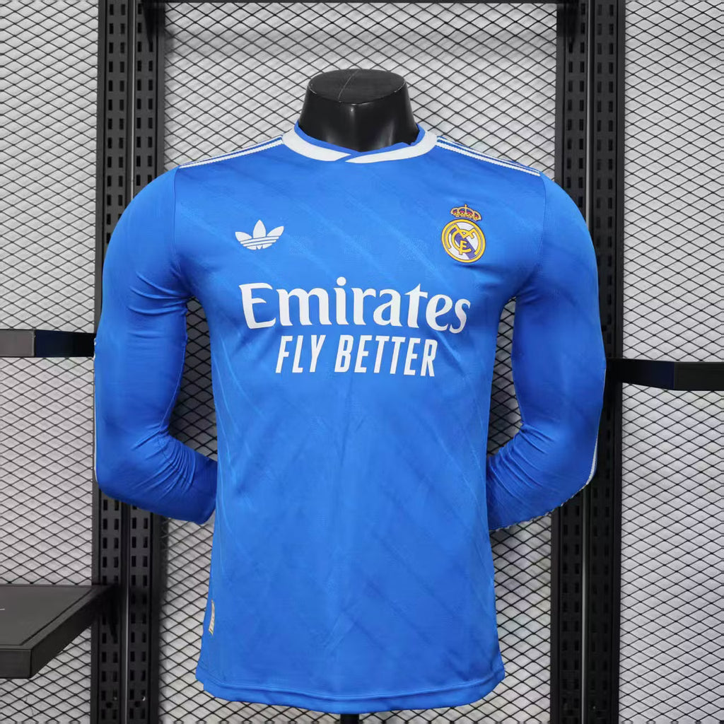 2025/2026 LongSleeve Player Version Real Madrid Third Away Football Shirt1:1 Thai Quality