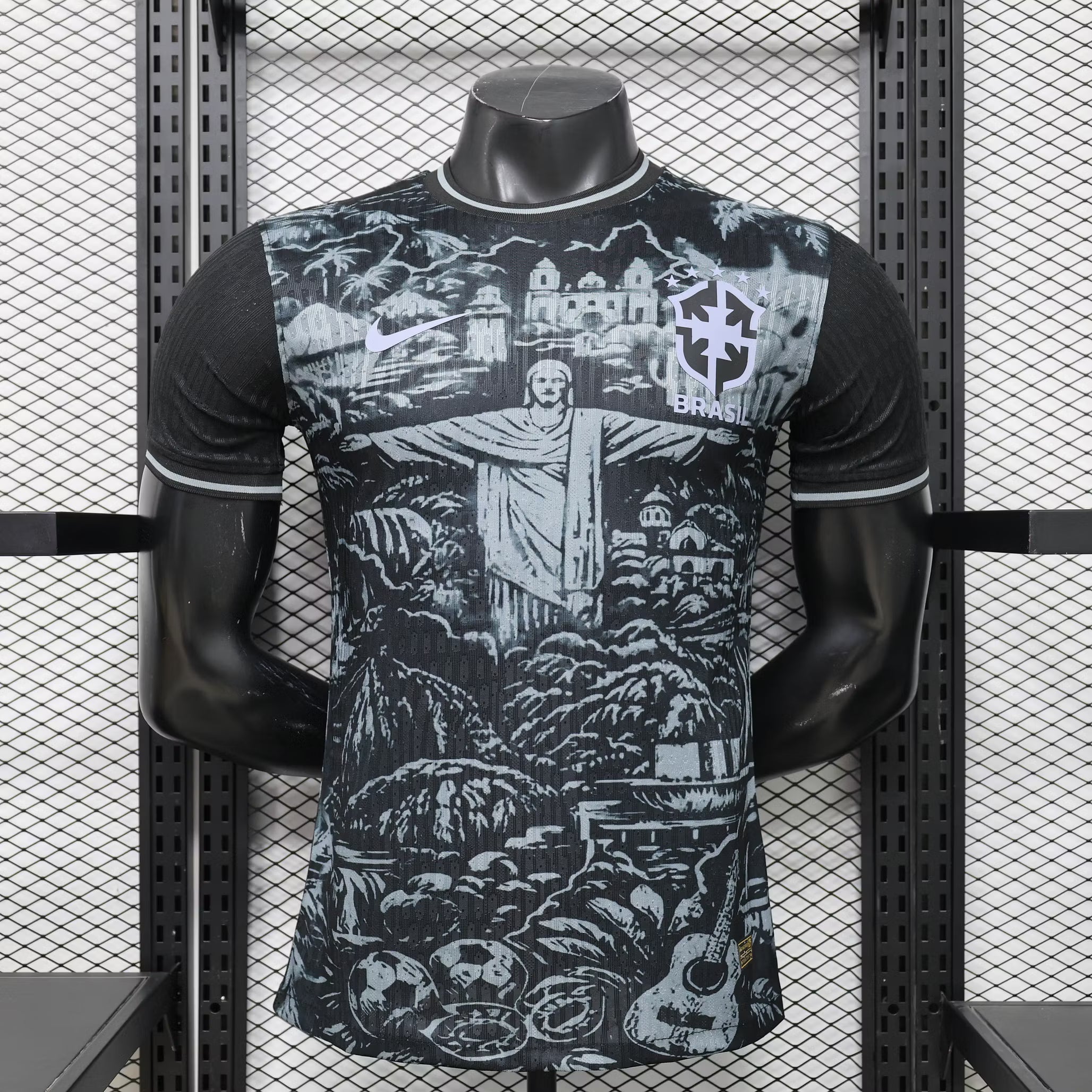 2026 Player Version Brazil Jesus Special Edition Black Football Shirt – 1:1 Thai Quality