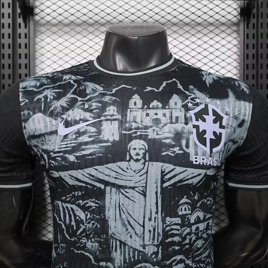2026 Player Version Brazil Jesus Special Edition Black Football Shirt – 1:1 Thai Quality