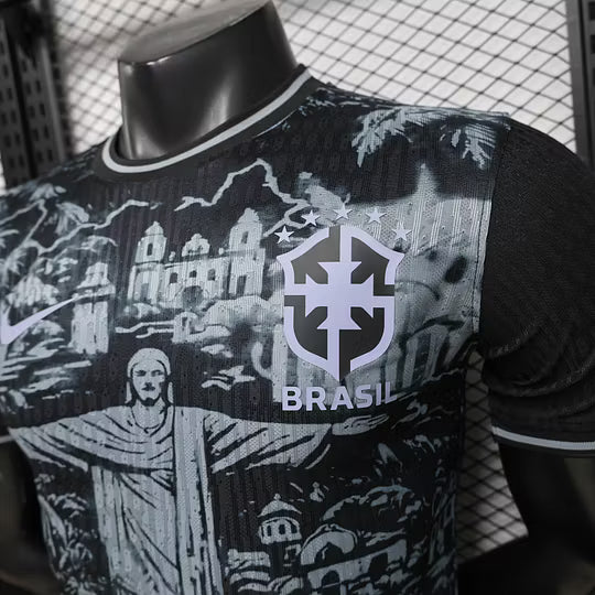 2026 Player Version Brazil Jesus Special Edition Black Football Shirt – 1:1 Thai Quality