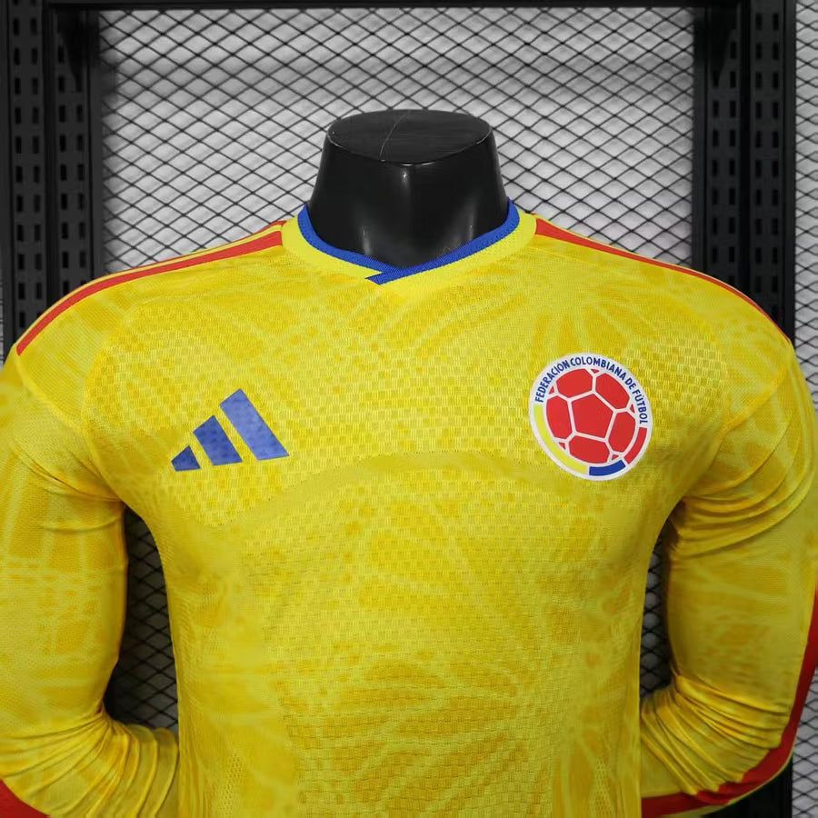 2026 Player Version Long Sleeve Colombia Home Football Shirt 1:1 Thai Quality