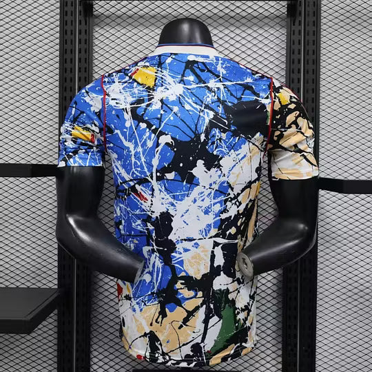 2025/2026 Player Version Manchester United Stone Roses Co-Branded Edition Blue Football Shirt – 1:1 Thai Quality