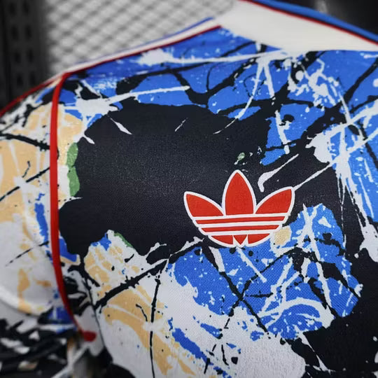2025/2026 Player Version Manchester United Stone Roses Co-Branded Edition Blue Football Shirt – 1:1 Thai Quality
