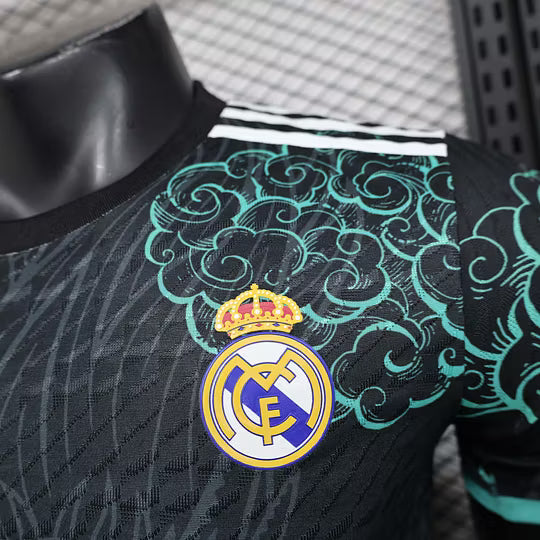 2025/2026 Player Version Real Madrid Special Edition Black And Green Football Shirt – 1:1 Thai Quality