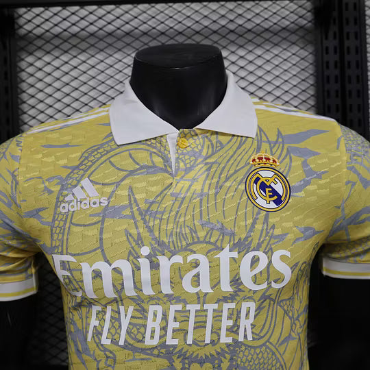 2024/2025 Player Version Real Madrid Special Edition Yellow Football Shirt – 1:1 Thai Quality