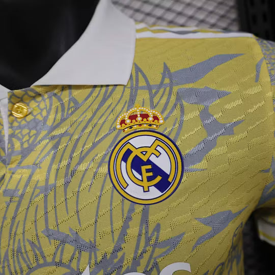 2024/2025 Player Version Real Madrid Special Edition Yellow Football Shirt – 1:1 Thai Quality