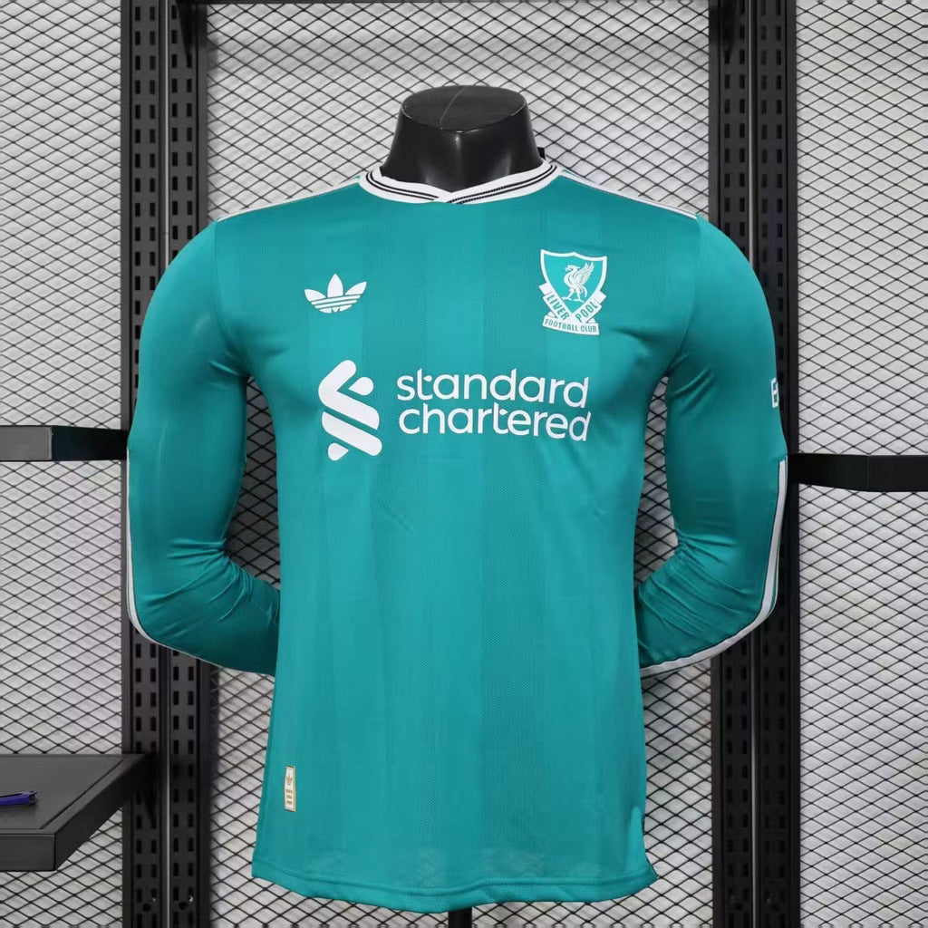 2025/2026 Player Version Long Sleeve Liverpool Third Away Football Shirt – 1:1 Thai Quality