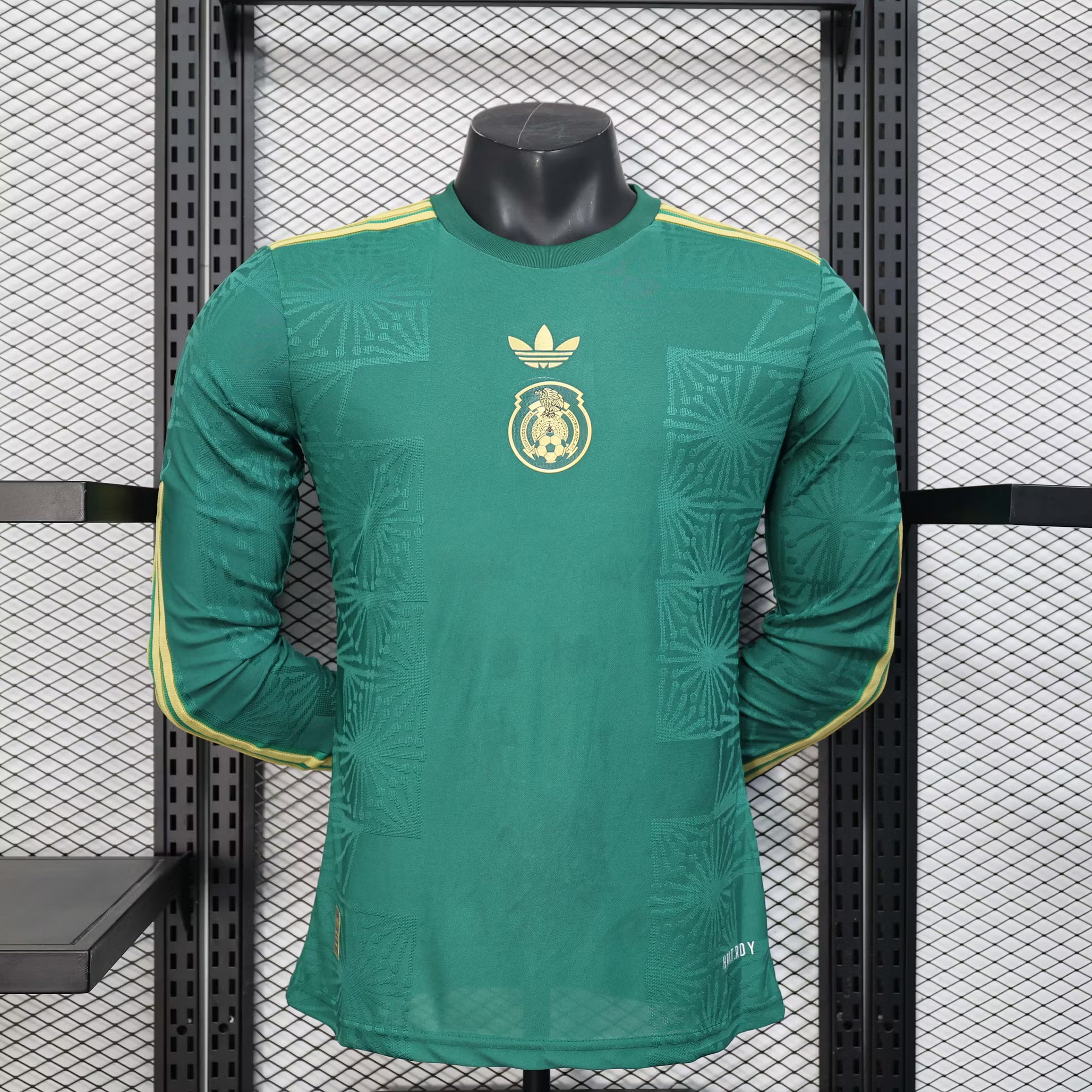 2025 Long Sleeve Player Version Mexico National Team Gold Cup Edition Green Football Shirt – 1:1 Thai Quality