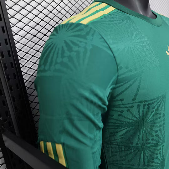2025 Long Sleeve Player Version Mexico National Team Gold Cup Edition Green Football Shirt – 1:1 Thai Quality