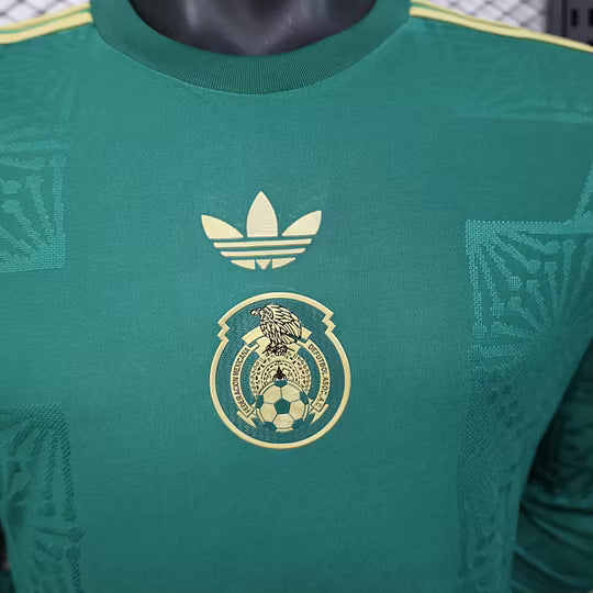 2025 Long Sleeve Player Version Mexico National Team Gold Cup Edition Green Football Shirt – 1:1 Thai Quality
