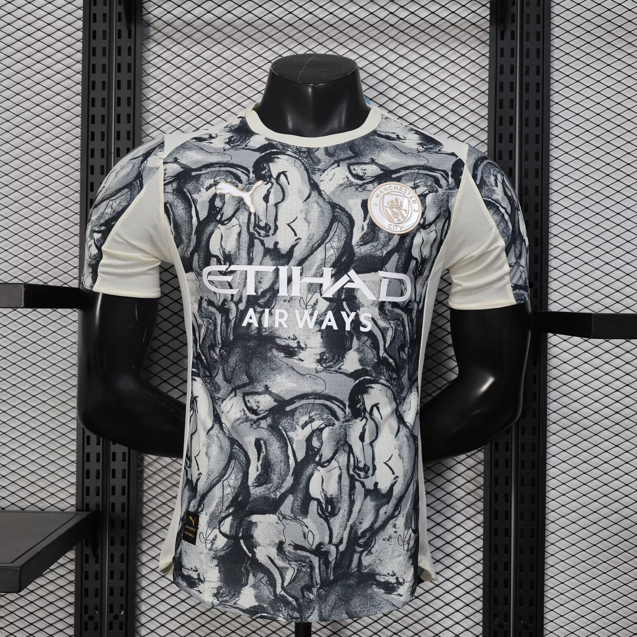 2025/2026 Player Version Manchester City Year of The Horse Special Edition Grey Football Shirt – 1:1 Thai Quality