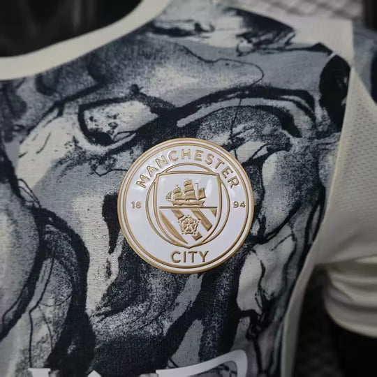 2025/2026 Player Version Manchester City Year of The Horse Special Edition Grey Football Shirt – 1:1 Thai Quality