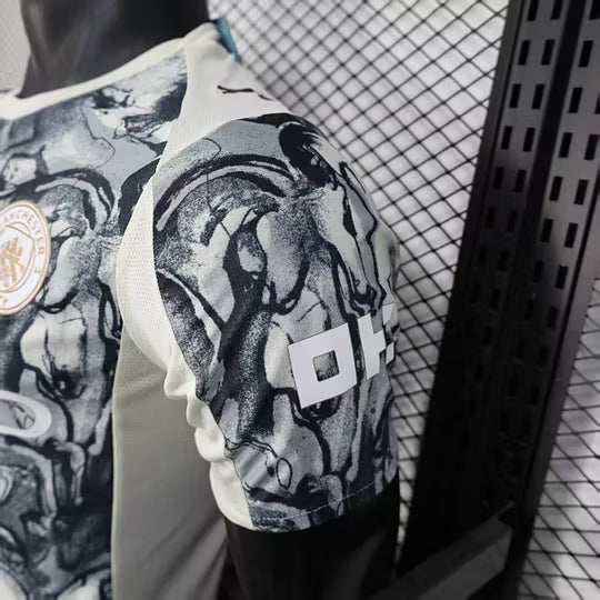 2025/2026 Player Version Manchester City Year of The Horse Special Edition Grey Football Shirt – 1:1 Thai Quality