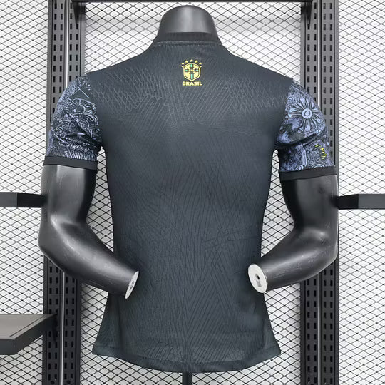 2024 Player Version Brazil Special Edition Jesus Black & Gray Soccer Jersey – 1:1 Thai Quality