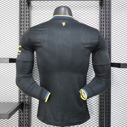 2025/2026 Player Version Long Sleeve Manchester United Third Away Football Shirt – 1:1 Thai Quality
