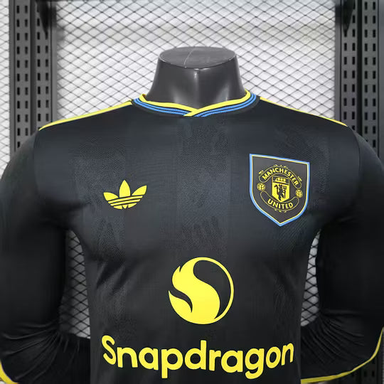 2025/2026 Player Version Long Sleeve Manchester United Third Away Football Shirt – 1:1 Thai Quality