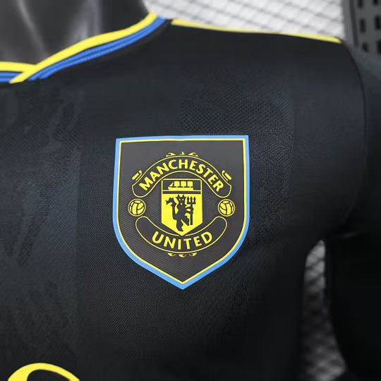 2025/2026 Player Version Long Sleeve Manchester United Third Away Football Shirt – 1:1 Thai Quality