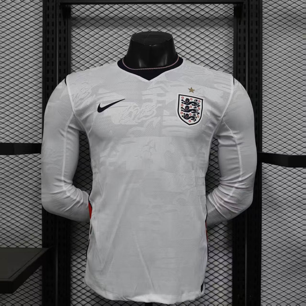2026 Player Version Long Sleeve England Home Football Shirt – 1:1 Thai Quality