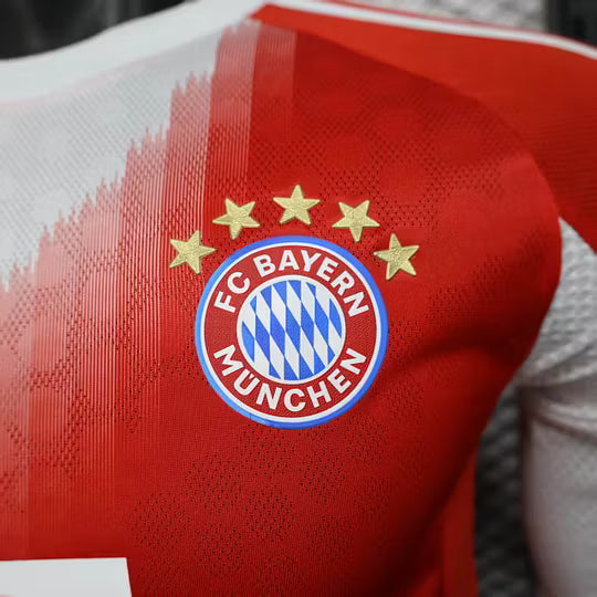 2025/2026 Player Version Long Sleeve Bayern Munich Home Football Shirt – 1:1 Thai Quality