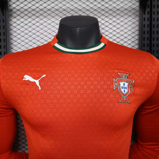 2025 Player Version Long Sleeve Portugal Home Football Shirt – 1:1 Thai Quality