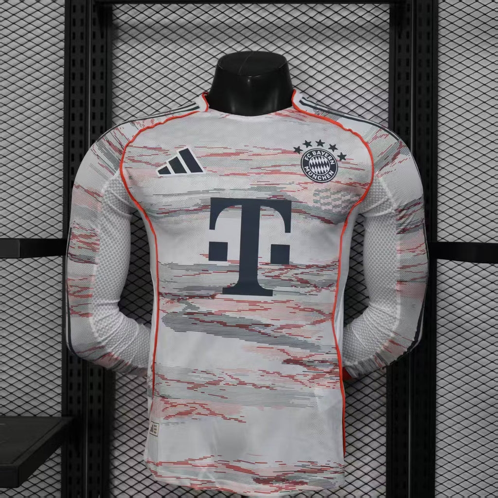 2025/2026 Player Version Long Sleeve Bayern Munich Away Football Shirt – 1:1 Thai Quality