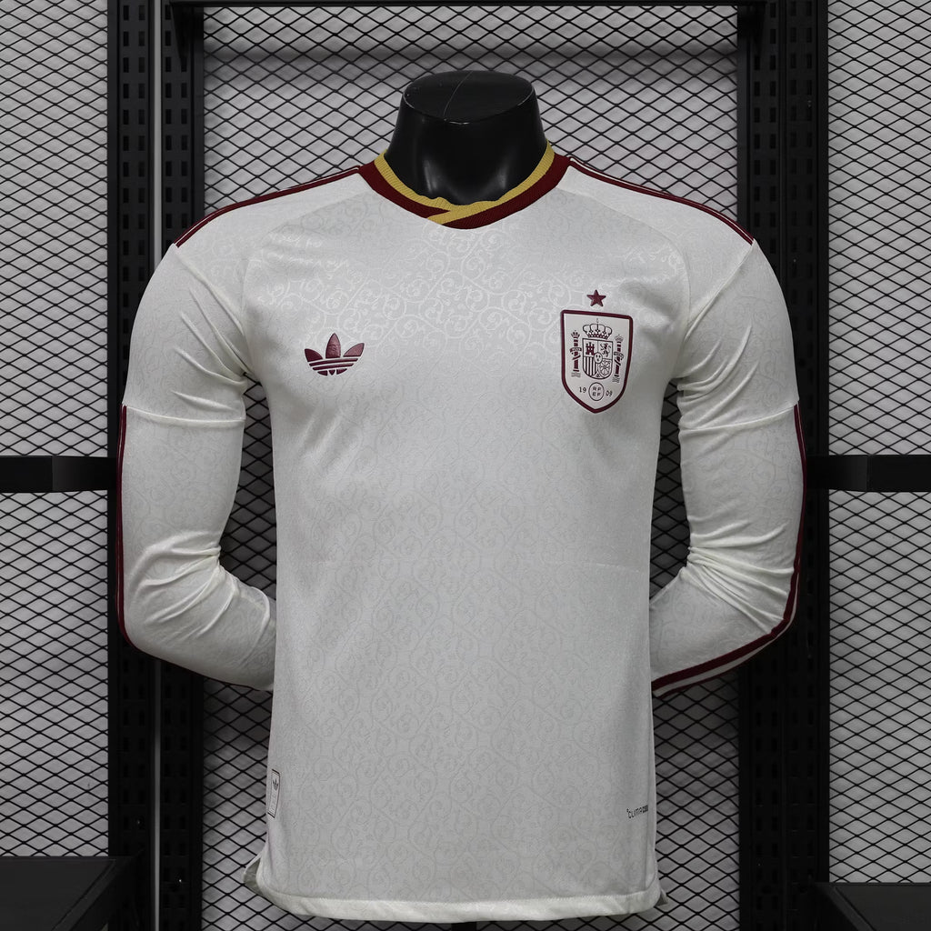 2026 Player Version Long Sleeve Spain Away Football Shirt – 1:1 Thai Quality