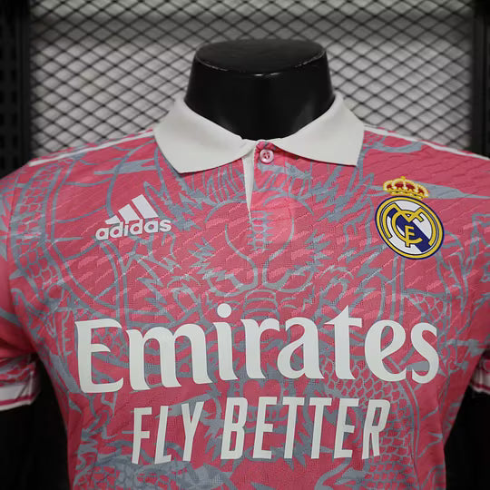 2025/2026 Player Version Real Madrid Chinese Dragon Pink Football Shirt – 1:1 Thai Quality