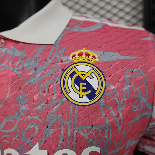2025/2026 Player Version Real Madrid Chinese Dragon Pink Football Shirt – 1:1 Thai Quality