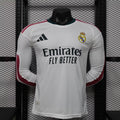 2026/2027 Player Version Long Sleeve Real Madrid Home Football Shirt – 1:1 Thai Quality
