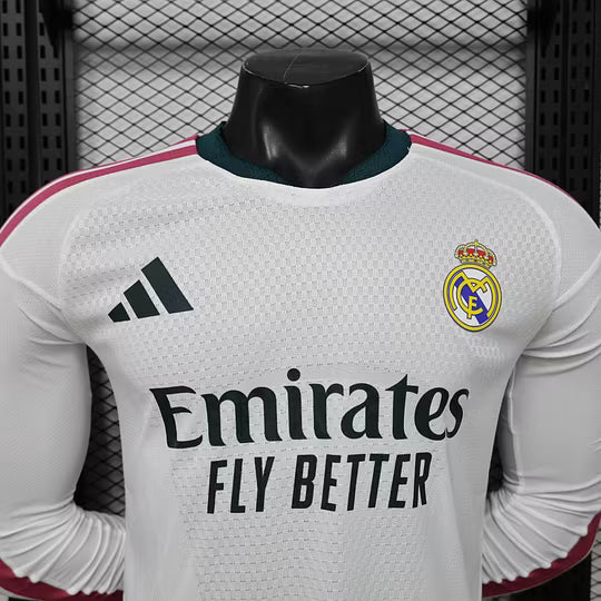 2026/2027 Player Version Long Sleeve Real Madrid Home Football Shirt – 1:1 Thai Quality