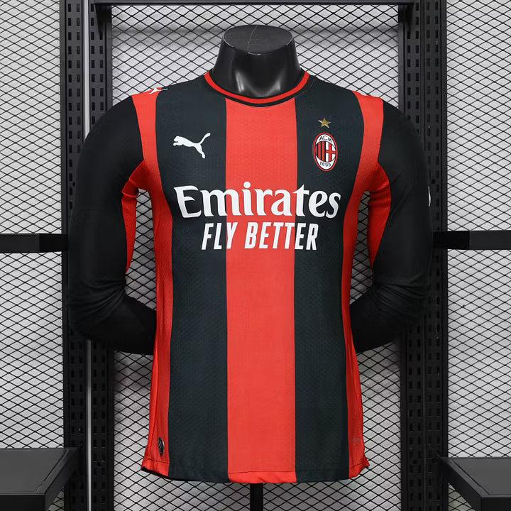 AC Milan Home Long Sleeve Football Shirt 2026/2027 Player Version 1:1 Thai Quality