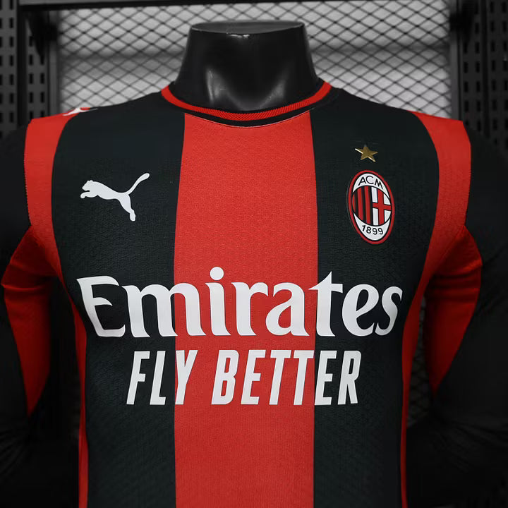 AC Milan Home Long Sleeve Football Shirt 2026/2027 Player Version 1:1 Thai Quality