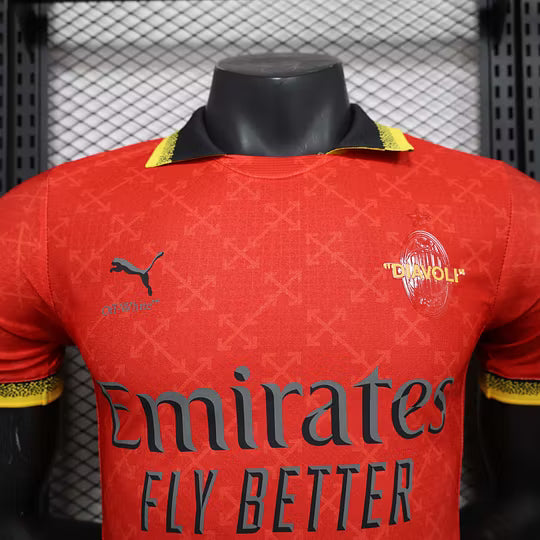 2024/2025 Player Version AC Milan Fourth Away Red Football Shirt – 1:1 Thai Quality