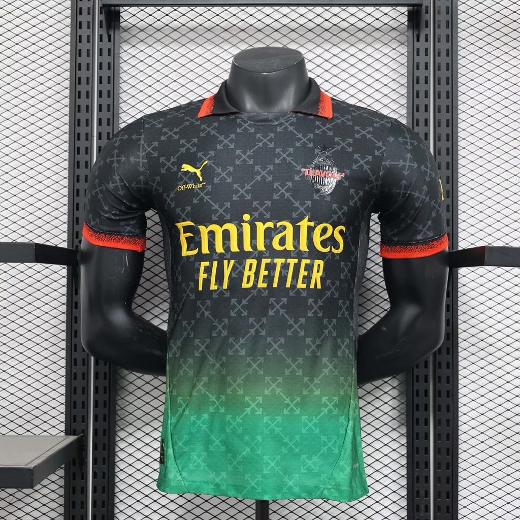 2024/2025 Player Version AC Milan Fourth Away Black Football Shirt – 1:1 Thai Quality