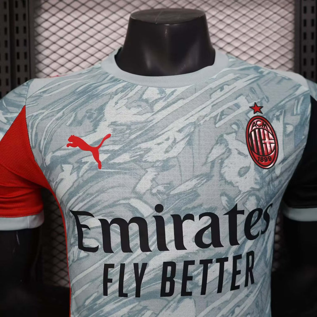 2025/2026 Player Version AC Milan Goalkeeper Grey Football Shirt – 1:1 Thai Quality