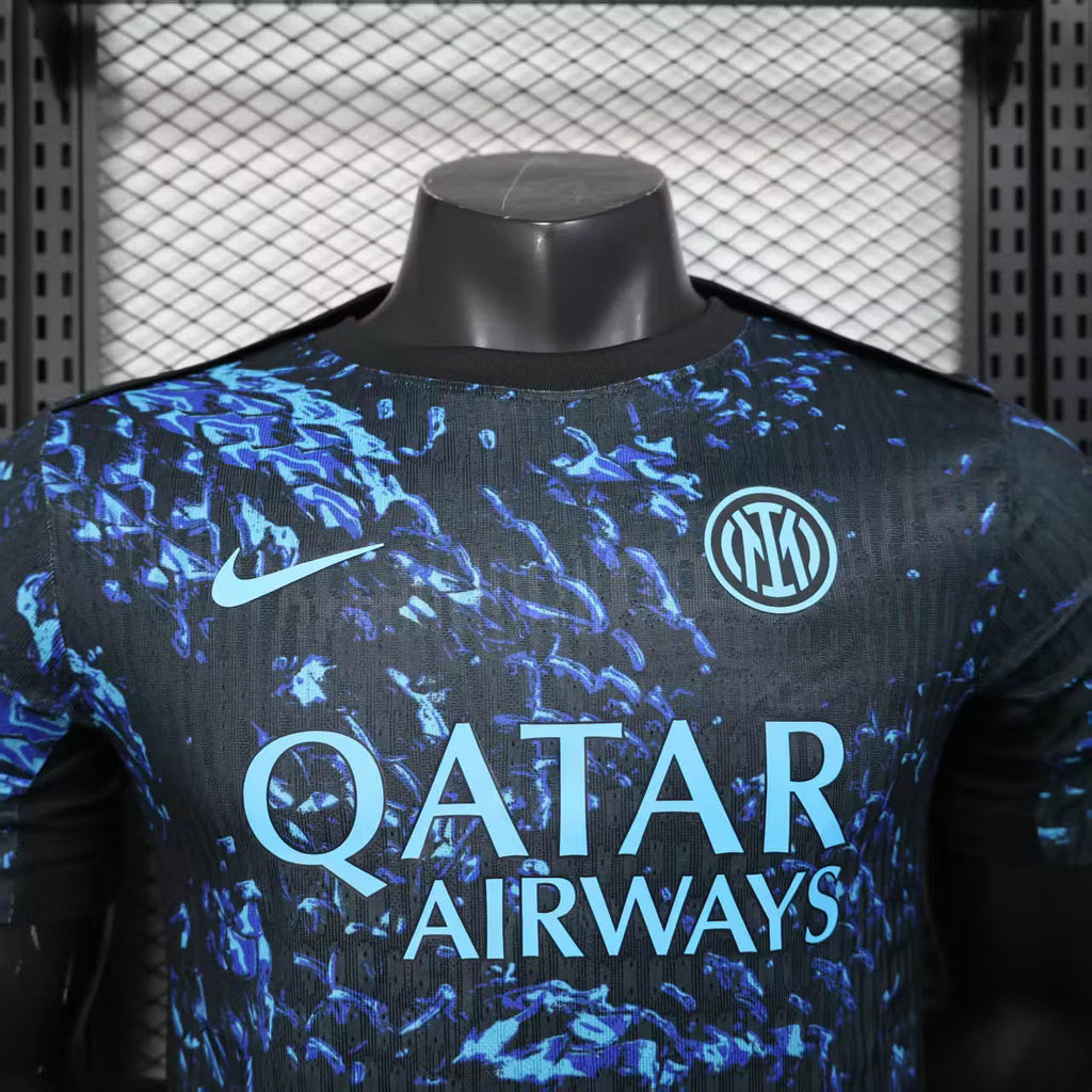 2025/2026 Player Version Inter Milan Pre Match Training Wear Dark Blue Football Shirt – 1:1 Thai Quality