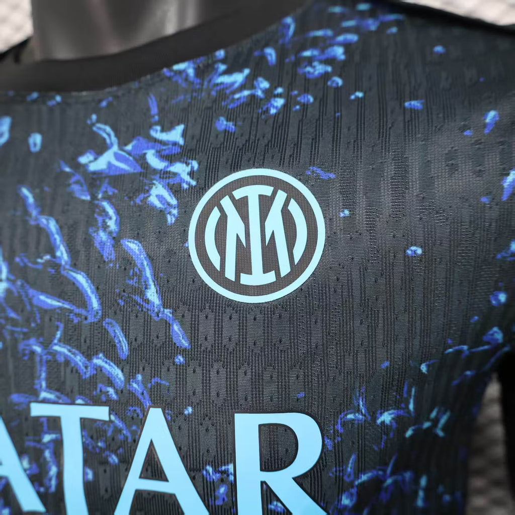 2025/2026 Player Version Inter Milan Pre Match Training Wear Dark Blue Football Shirt – 1:1 Thai Quality