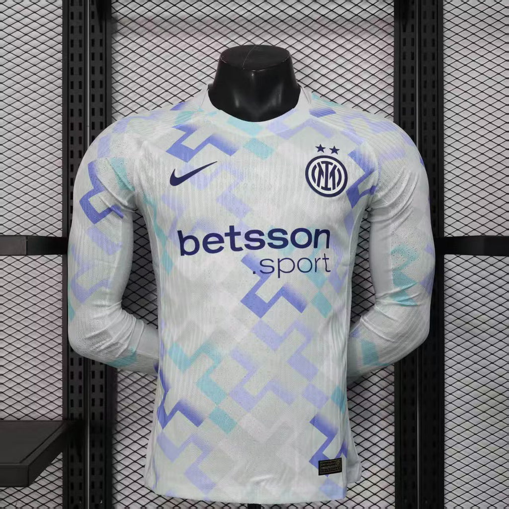 2025/2026 Player Version Long Sleeve Inter Milan Away Football Shirt – 1:1 Thai Quality