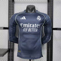 2025/2026 Player Version Long Sleeve Real Madrid Away Football Shirt – 1:1 Thai Quality
